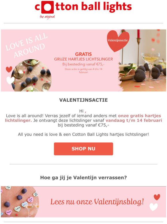 Gratis hartjes lichtslinger speciaal voor jou!