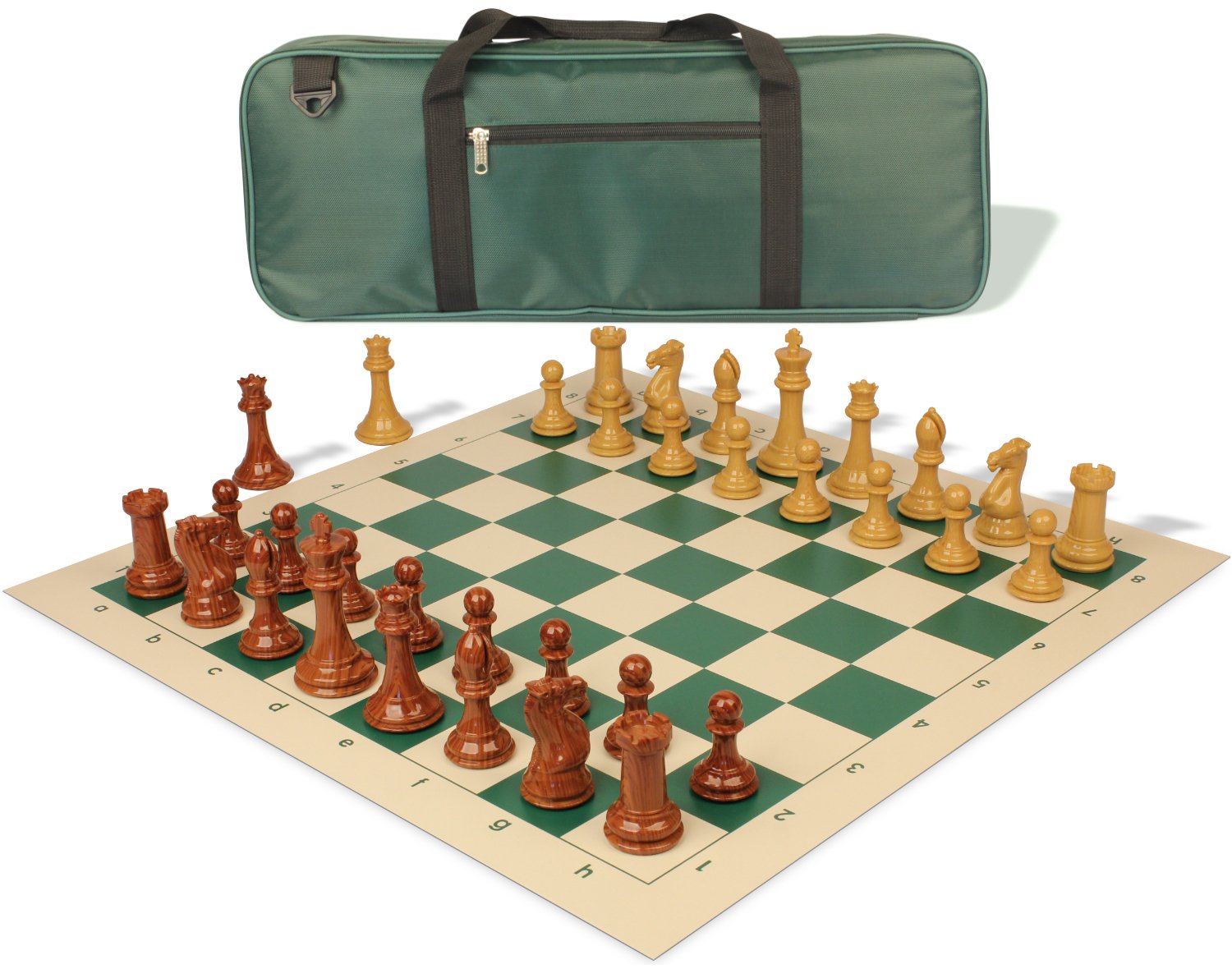 Gray Holds Pieces Board Clock More Deluxe 24” x 9” Nylon Chess Bag 