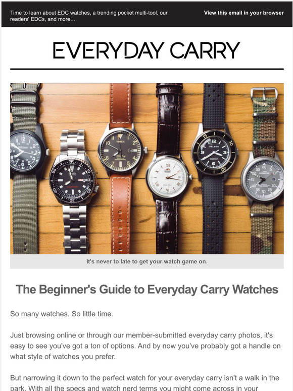 Everyday Carry The Beginner's Guide to Everyday Carry Watches Milled