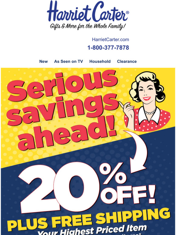 Harriet Carter Serious Savings Ahead! 20 off + Free Shipping! Milled