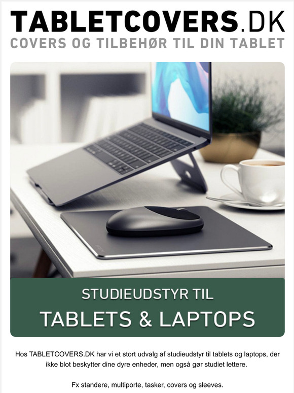 Studieudstyr til tablets og laptops