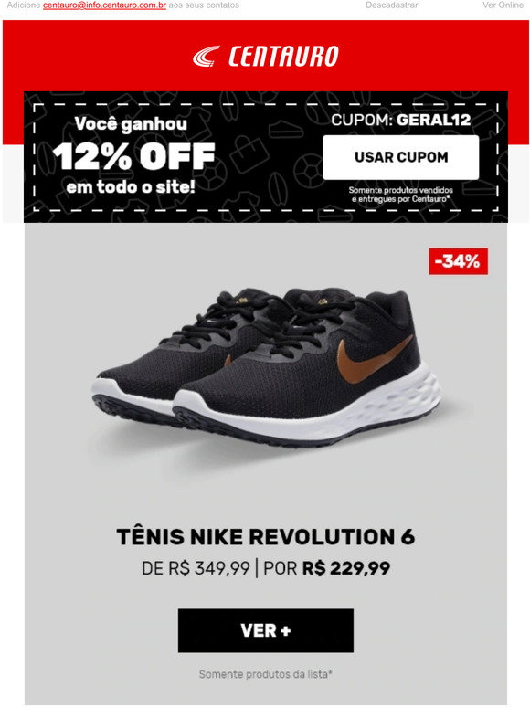 Centauro: Nike Air Max Excee por só R$ 249,99 💥 Oferta válida até às 14h!  | Milled