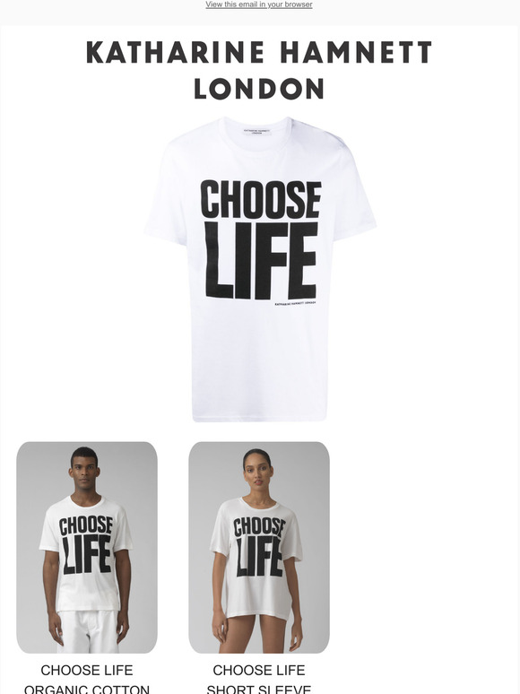BACK IN STOCK: CHOOSE LIFE T-SHIRT + EXTRA 10% OFF ON SALE