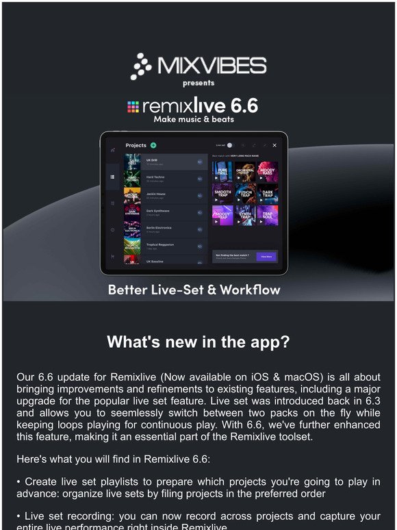 Hey! Remixlive 6.6 is out! 