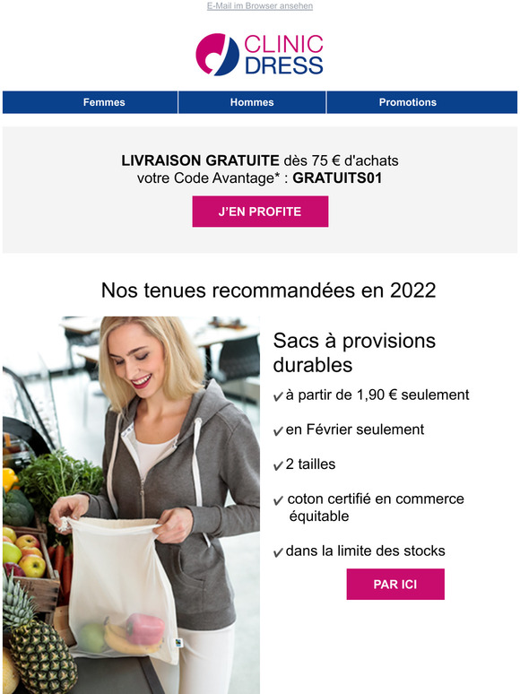 Sac  provisions durables pour les Fruits & Lgumes