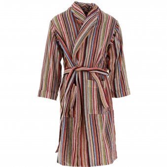 Multicoloured Striped Dressing Gown