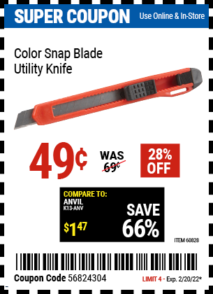 Color Snap Blade Utility Knife