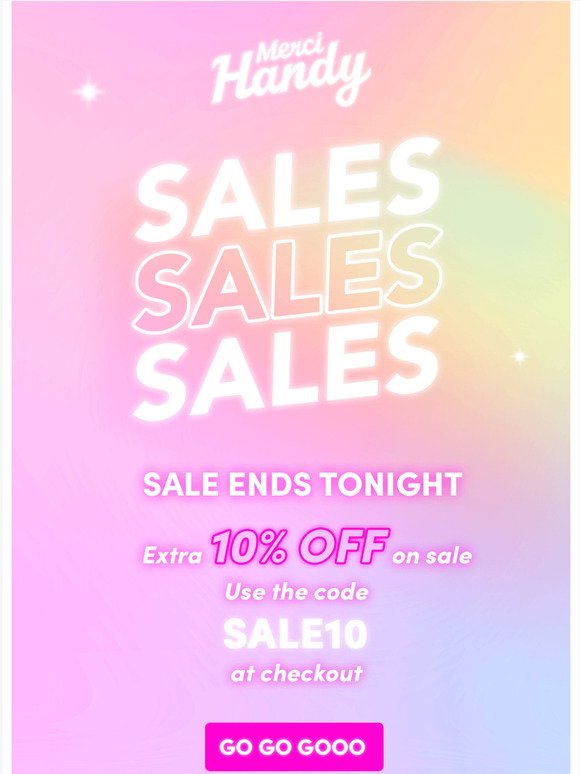 LAST CALL: SALE ENDS TONIGHT! 