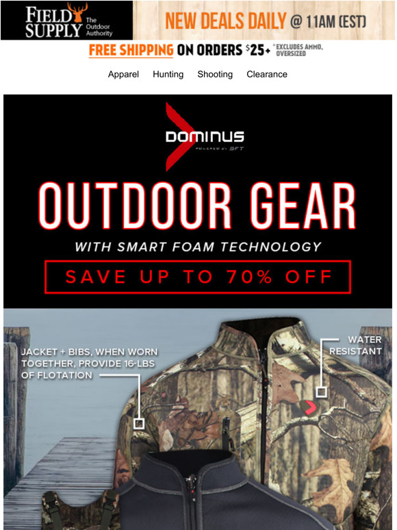 Field Supply For outdoorsmen only Dominus Outdoor Gear up to 70 off