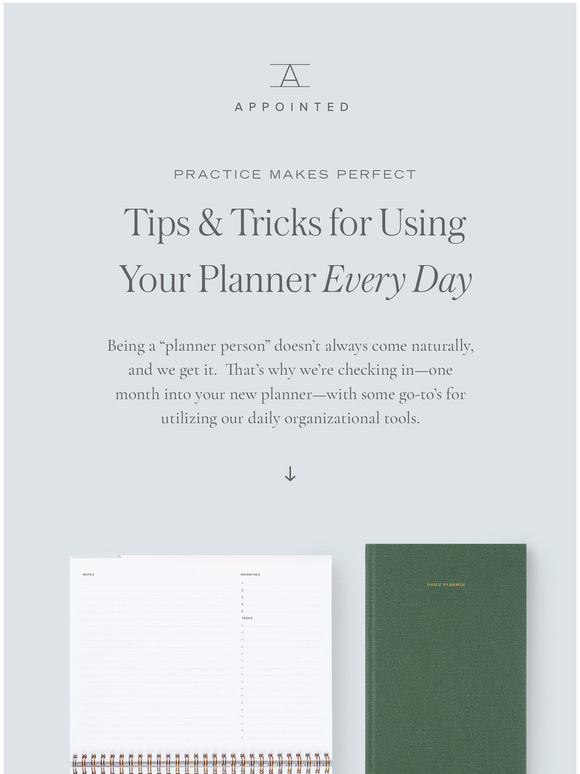Appointed 5 Ways To More Of A "Planner Person" Milled