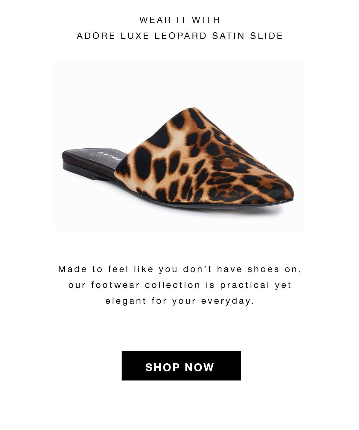 Image of natori adore luxe leopard satin slide