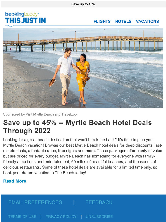 Save up to 45% -- Myrtle Beach Hotel Deals Through 2022