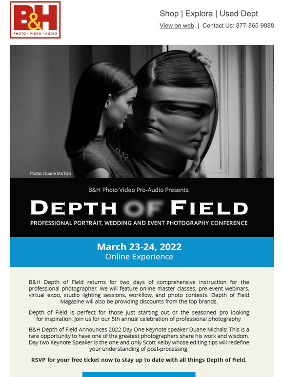 B&H Photo Announcing the 5th Annual B&H Depth of Field 2022 Conference