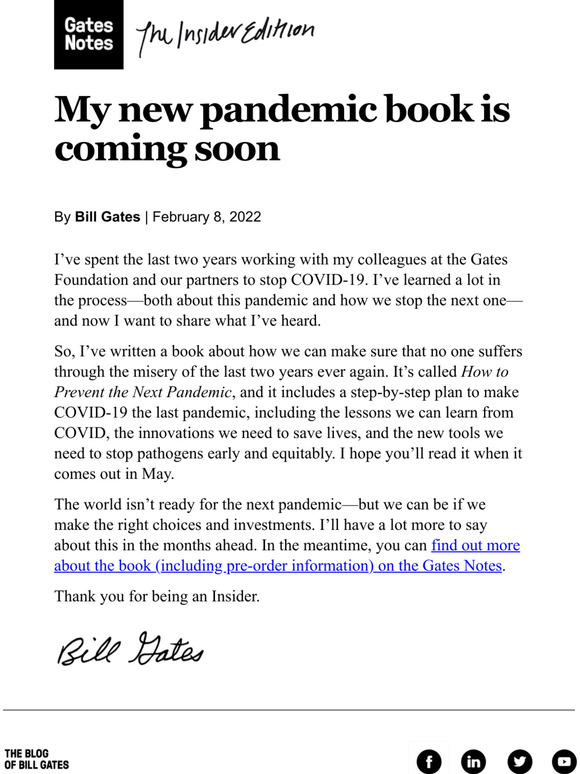 My new pandemic book is coming soon