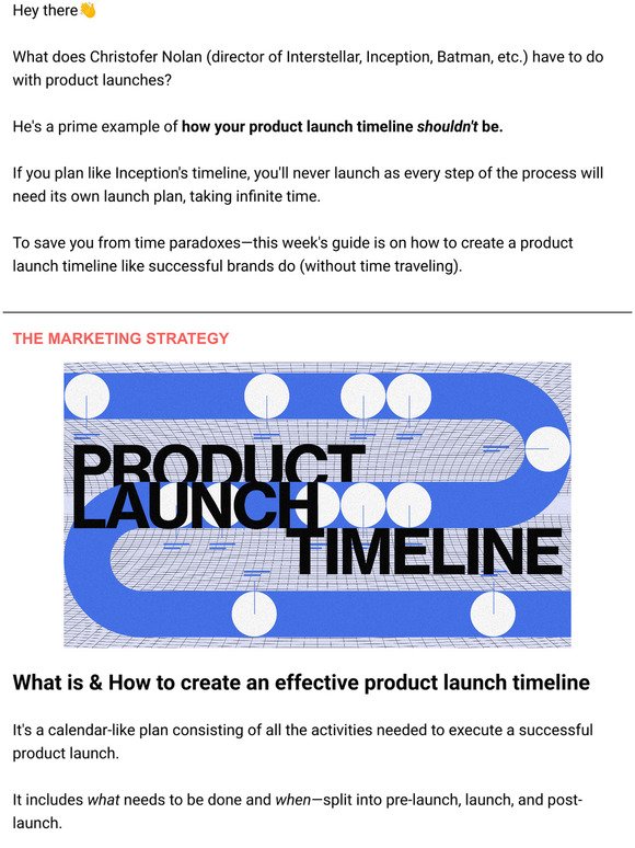  product launch timeline ingredients + template