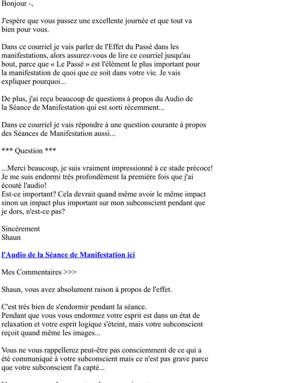 -Voici la Reponse a une Question Courante...