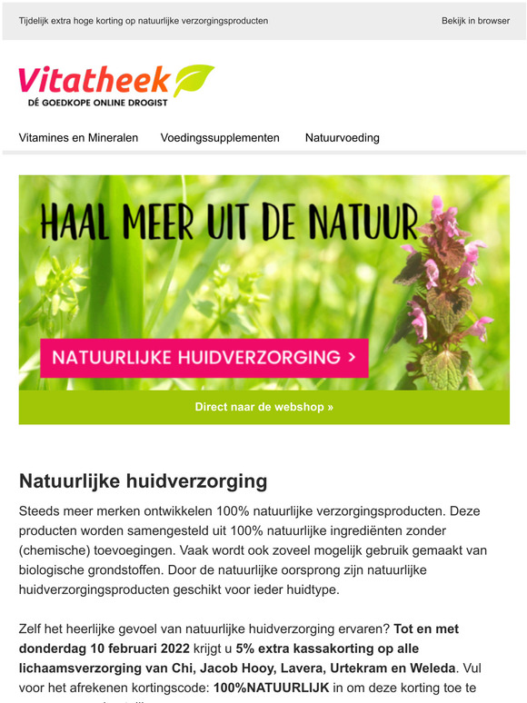 100% natuurlijk! Korting op Weleda, Lavera, Chi en Jacob Hooy
