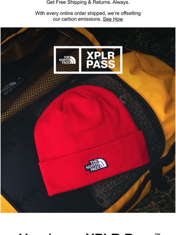The North Face XPLR Pass exclusive spend 100+, get a beanie on us. Milled