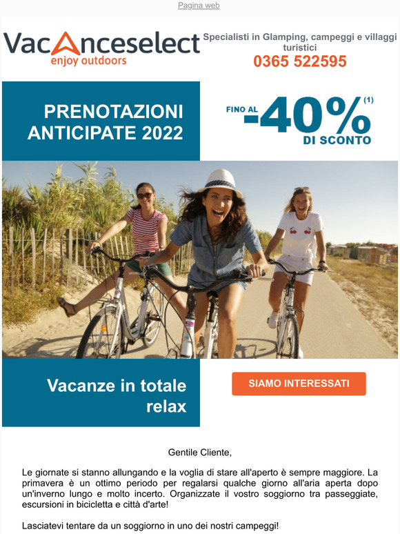  Vacanze in primavera fino al 40% di sconto