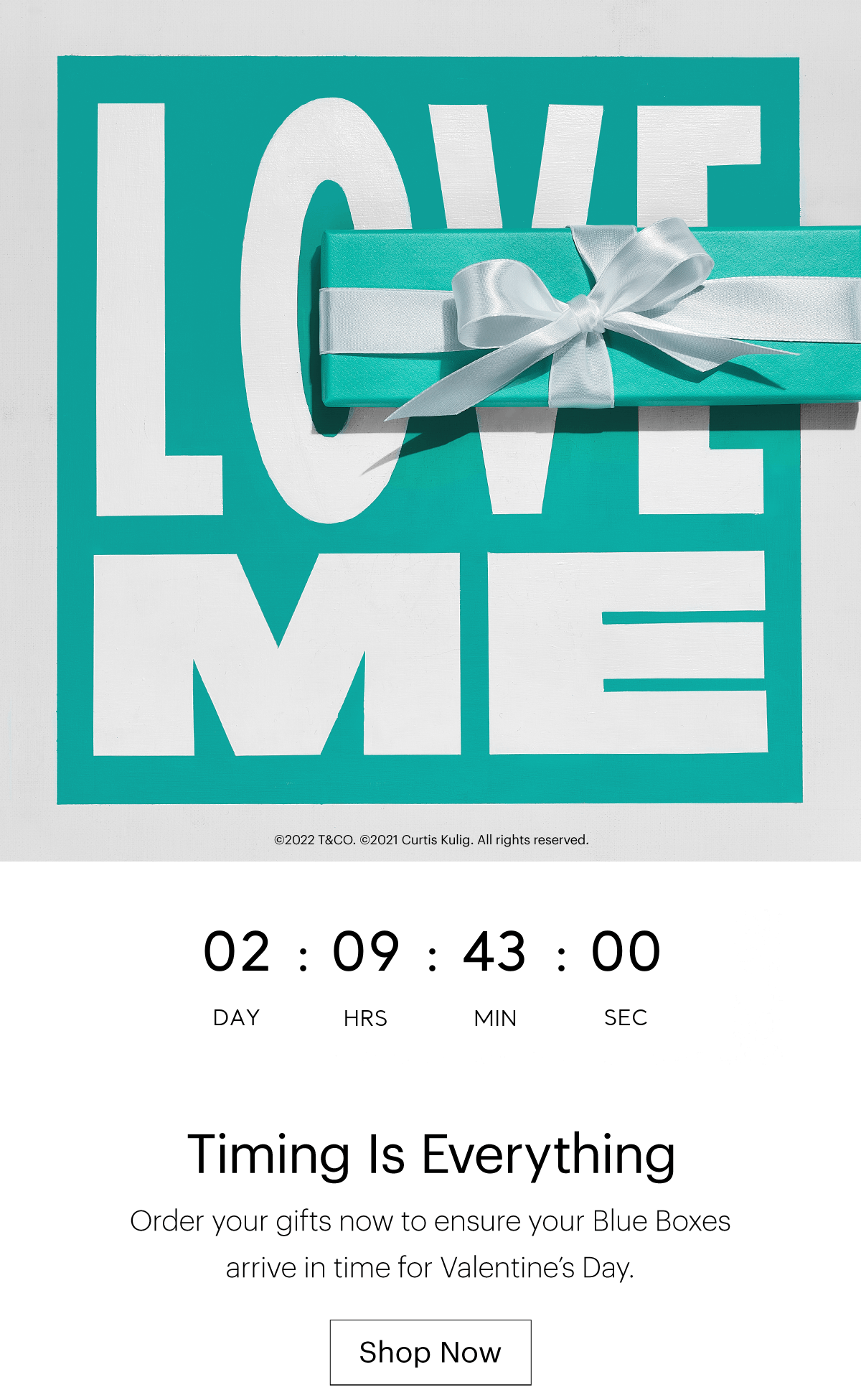 Tiffany Two Days Left Complimentary Valentines Day Shipping Milled