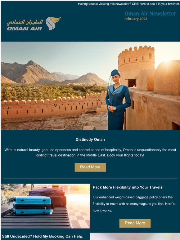 Oman Air Newsletter February 2022