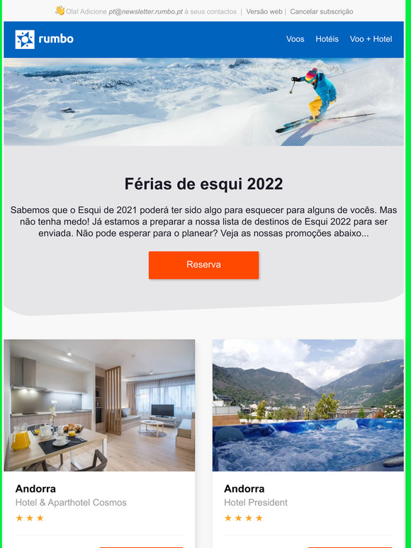  As suas frias de Esqui 2022 organizadas