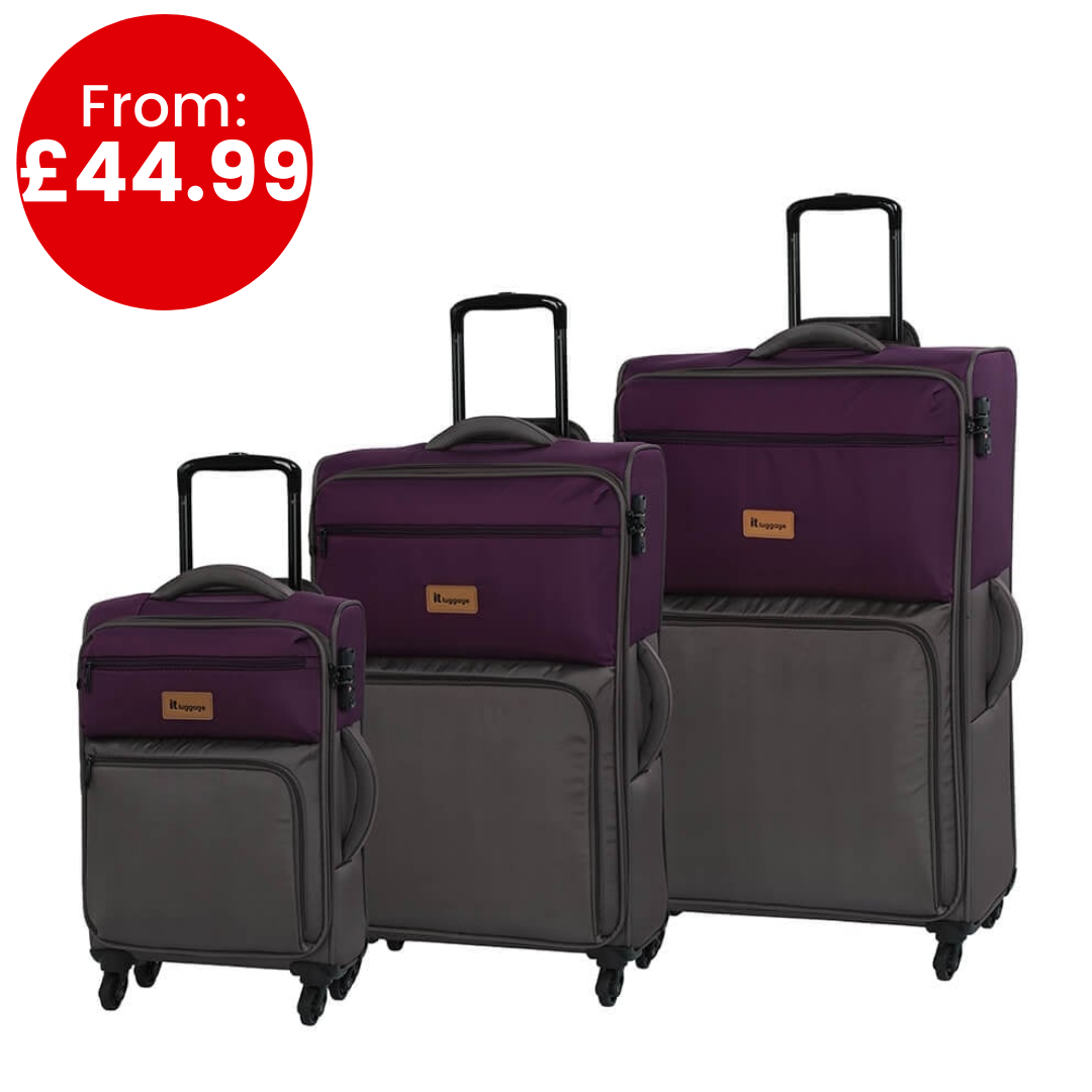 4 Wheel Purple & Grey Eva Luggage