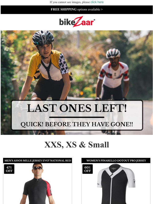 Last Few Left! Single Sized Cycling Gear Selling Fast!
