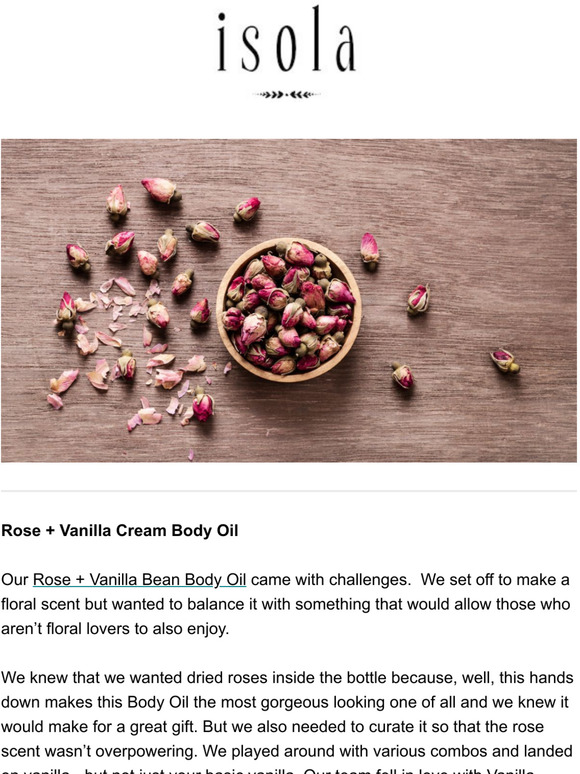 Product Spotlight // Rose + Vanilla Cream Body Oil