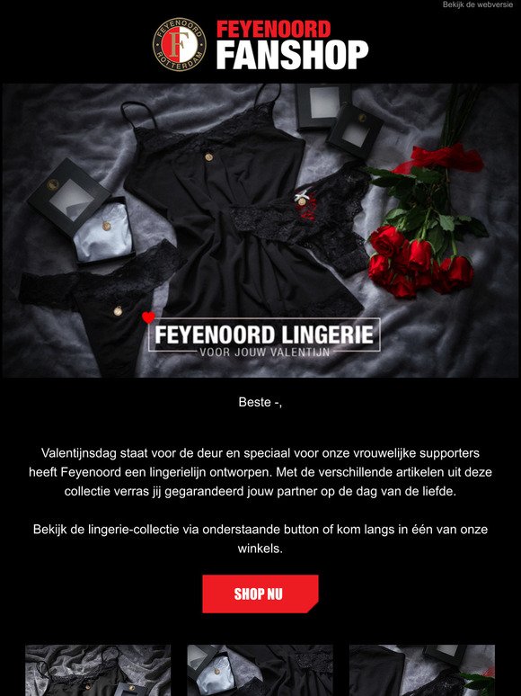 Speciaal voor Valentijnsdag: Feyenoord Lingerie 