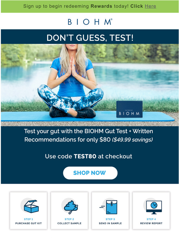 Biohm Health Exclusive Test Your Gut For 80 Milled