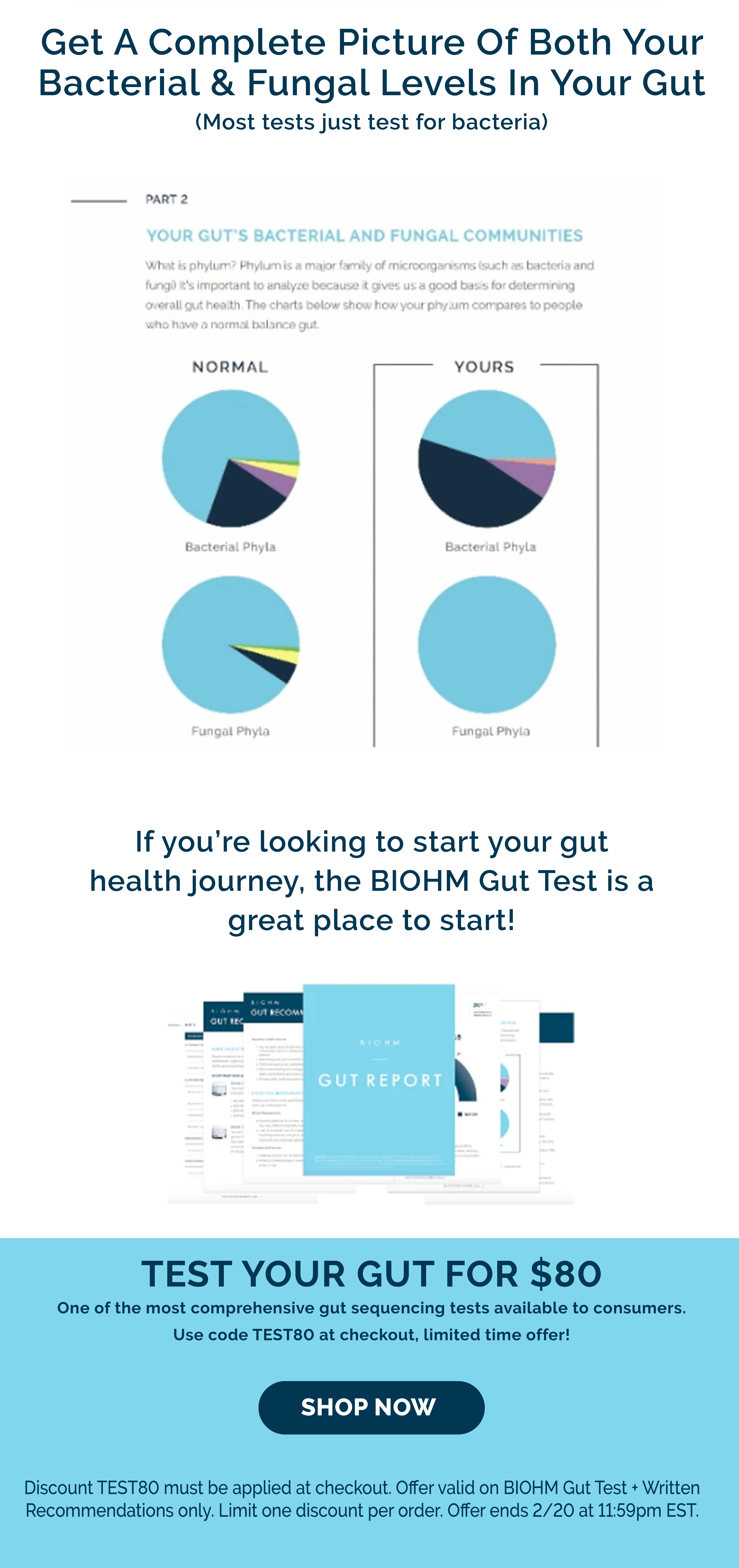 BIOHM Health EXCLUSIVE Test Your Gut For 80 Milled