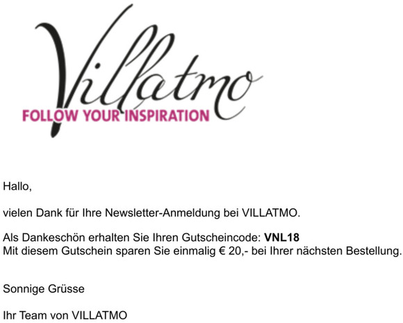Vielen Dank fr Ihre Newsletter-Anmeldung