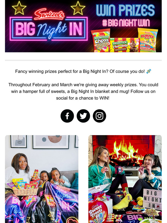 Fancy winning in Big Night In prizes?