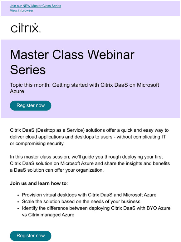 Master Class: Getting started with Citrix DaaS
