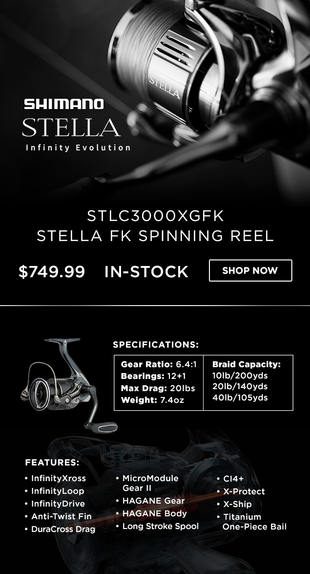 Tackle Direct: It's Here! New Shimano Stella 3000 FK Spinning Reel | Milled