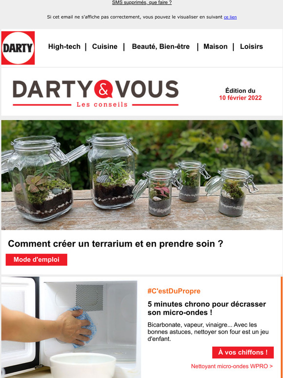 Dcrasser son micro-ondes | Fatigue hivernale | Terrarium : mode d'emploi