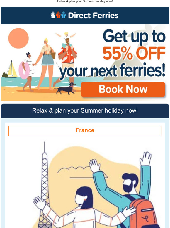 Direct Ferries (UK) Plan ahead and get up to 55 OFF your next ferries