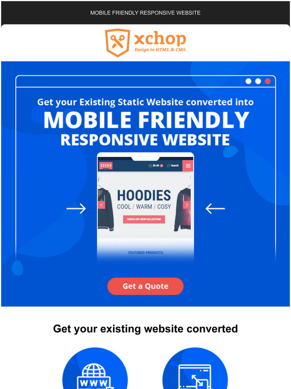 Get your Static Website converted into Responsive