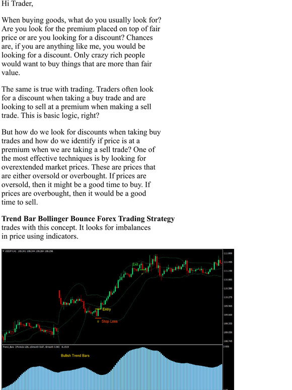 Forex MT4 Indicators: [New] Trend Bar Bollinger Bounce Forex Trading ...