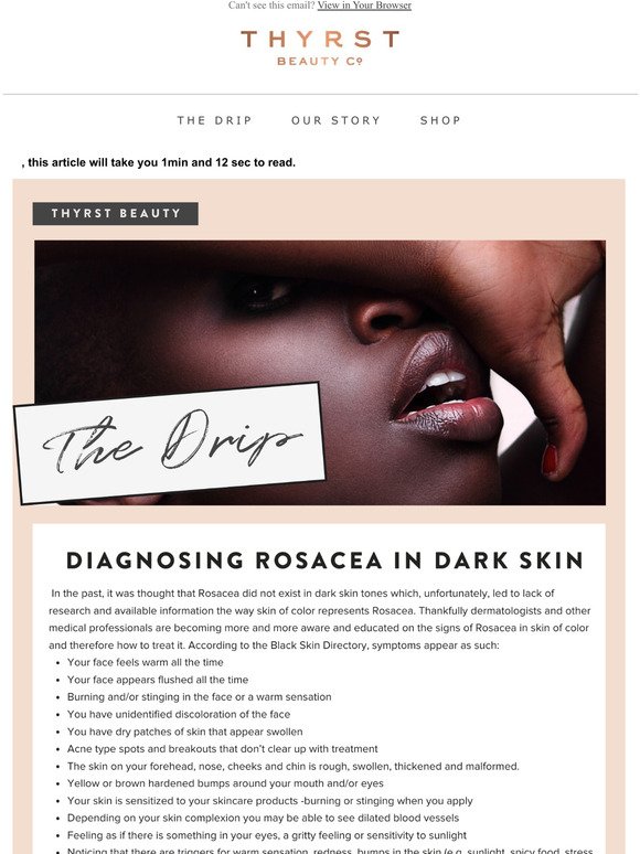 The Drip  Diagnosing Rosacea On Dark Skin
