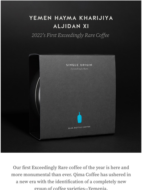 Blue Bottle Coffee Introducing the First Exceedingly Rare Coffee of