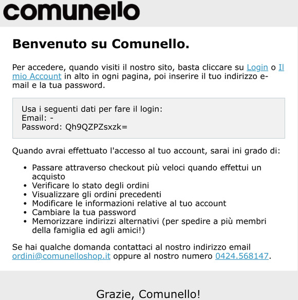 Benvenuto, --