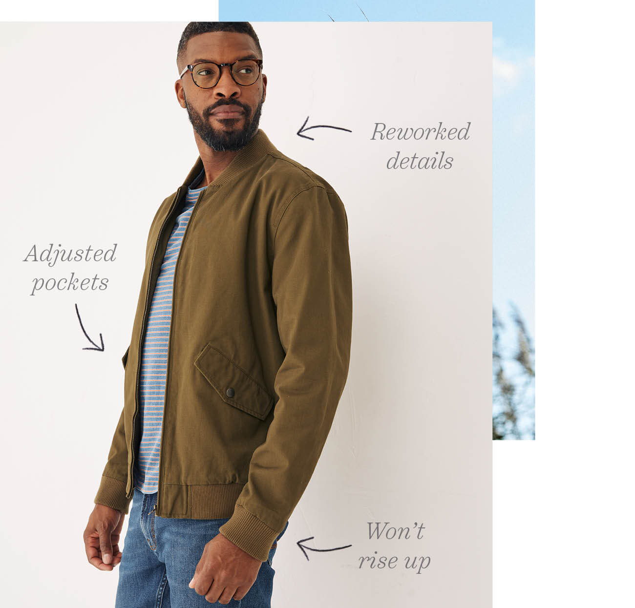 Won’t rise up | Reworked details | Adjusted pockets