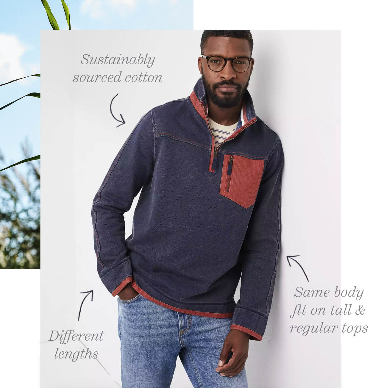 Same body fit on tall & regular tops | Different lengths | Sustainably sourced cotton