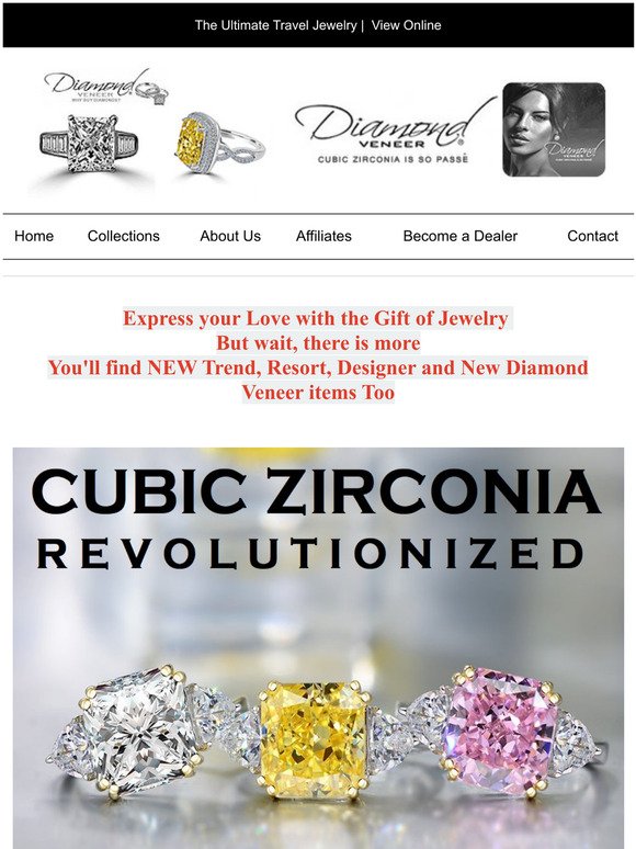 DIAMOND VENEER REVOLUTIONIZES CUBIC ZIRCONIA JEWELRY