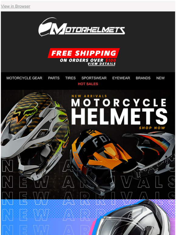 Street Helmets New Arrivals from LS2, Shoei, Arai & more!