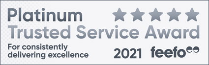 Feefo Platinum Trusted Service Award