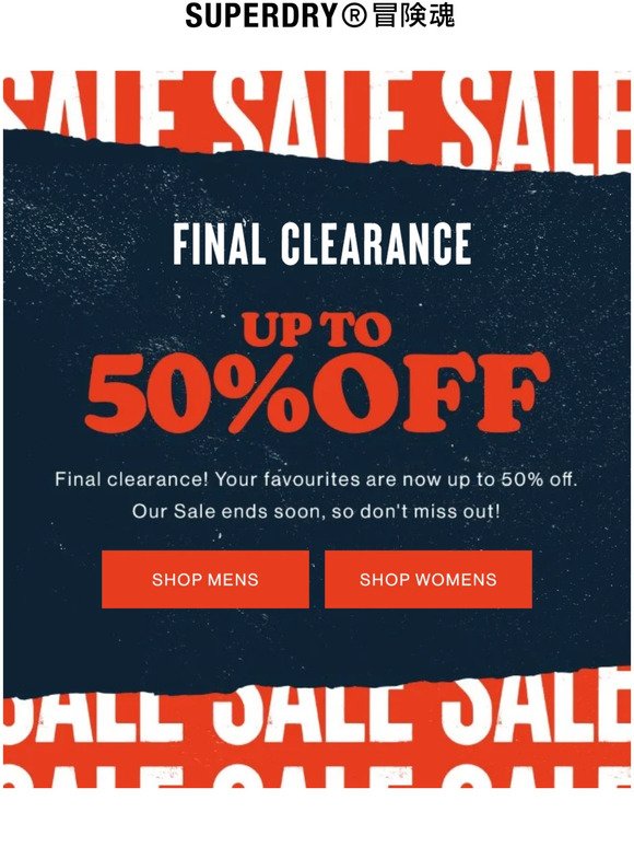  SALE IN FINAL CLEARANCE 