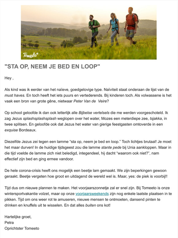 "Sta op, neem je bed en loop"